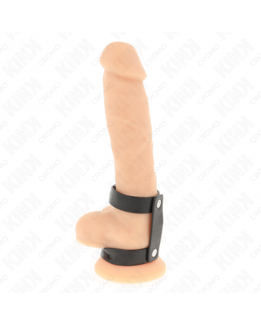KINK - ANELLO PER PENE REGOLABILE IN PELLE DOPPIA 2