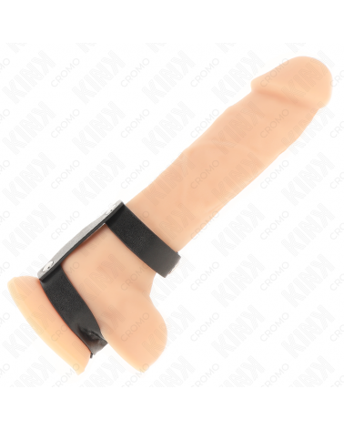 KINK - ANELLO PER PENE REGOLABILE IN PELLE DOPPIA