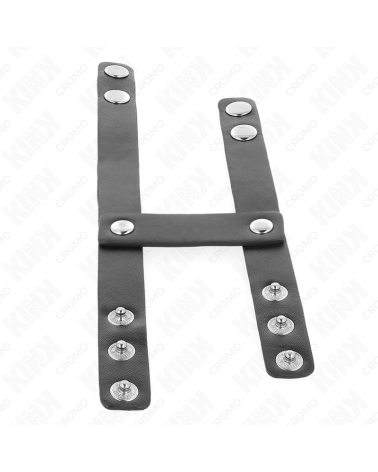 KINK - ANELLO PER PENE REGOLABILE IN PELLE DOPPIA