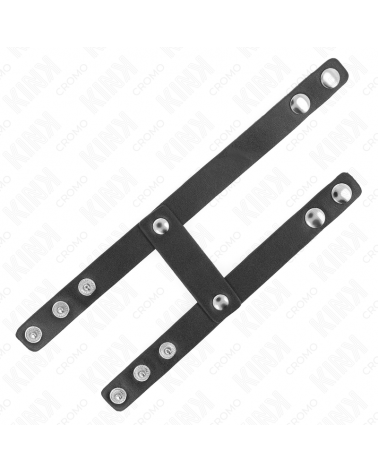 KINK - ANELLO PER PENE REGOLABILE IN PELLE DOPPIA