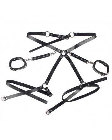 SUBBLIME - 953690 MANETTE CON CINTURA BONDAGE NERE TAGLIA UNICA