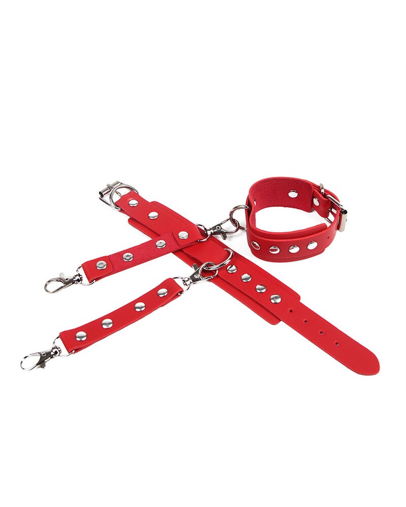 SUBBLIME - 953706 MANETTE CON CINTURA BONDAGE ROSSO TAGLIA UNICA