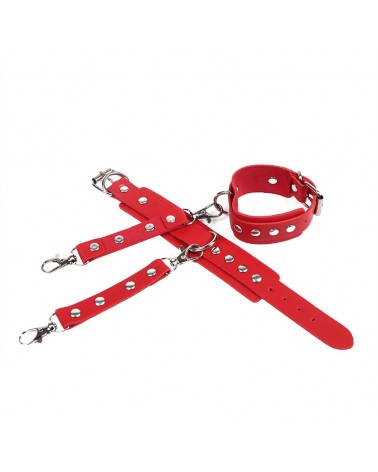 SUBBLIME - 953706 MANETTE CON CINTURA BONDAGE ROSSO TAGLIA UNICA