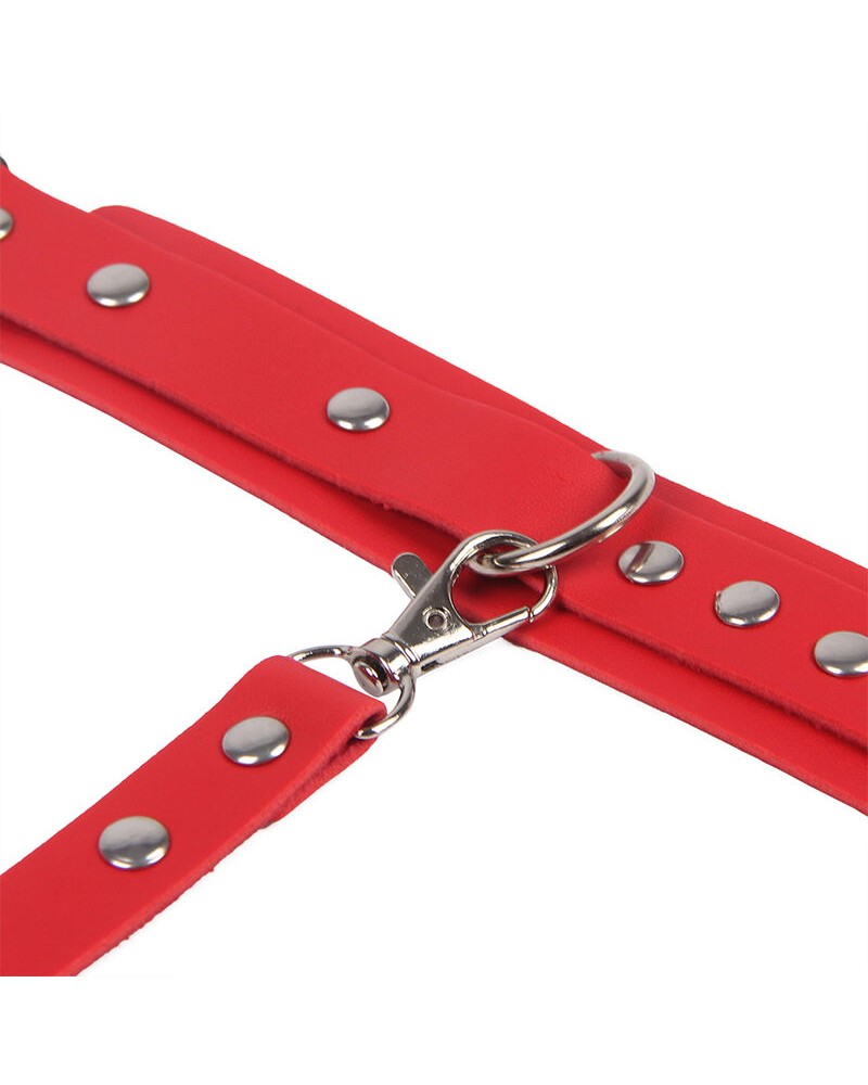 SUBBLIME - 953706 MANETTE CON CINTURA BONDAGE ROSSO TAGLIA UNICA