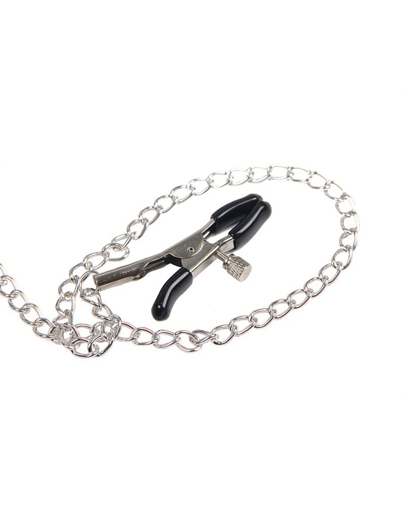 SUBBLIME - 953720 BONDAGE LEATHER STRAP BREATH CLAMPS NERO TAGLIA UNICA