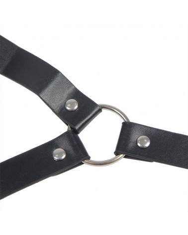 SUBBLIME - 953720 BONDAGE LEATHER STRAP BREATH CLAMPS NERO TAGLIA UNICA