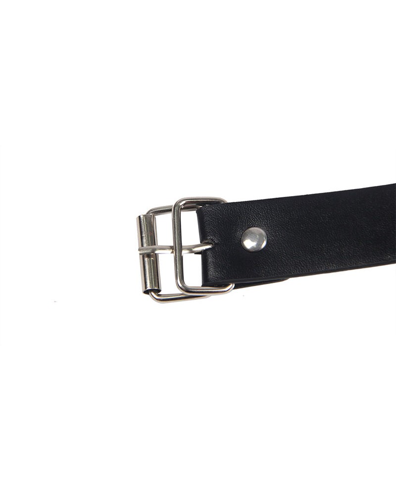 SUBBLIME - 953720 BONDAGE LEATHER STRAP BREATH CLAMPS NERO TAGLIA UNICA