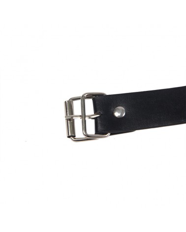 SUBBLIME - 953720 BONDAGE LEATHER STRAP BREATH CLAMPS NERO TAGLIA UNICA