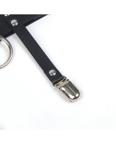 SUBBLIME - 953744 GIARRETRELLA PUNK IN PELLE REGOLABILE NERA TAGLIA UNICA