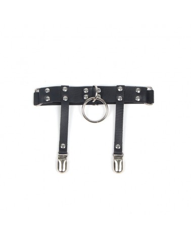 SUBBLIME - 953744 GIARRETRELLA PUNK IN PELLE REGOLABILE NERA TAGLIA UNICA