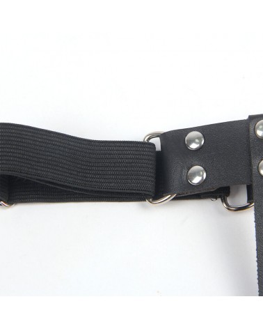 SUBBLIME - 953744 GIARRETRELLA PUNK IN PELLE REGOLABILE NERA TAGLIA UNICA