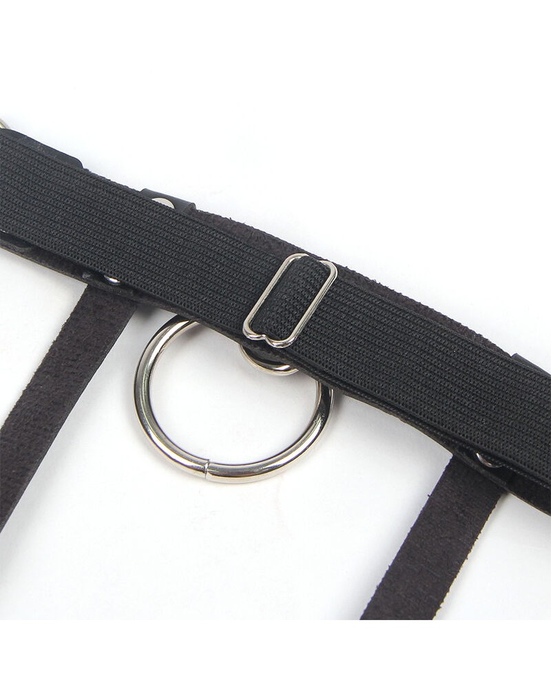 SUBBLIME - 953744 GIARRETRELLA PUNK IN PELLE REGOLABILE NERA TAGLIA UNICA