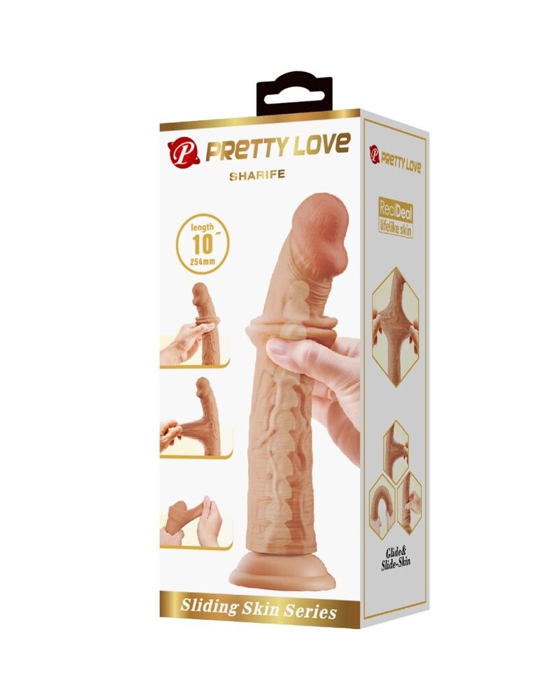 PRETTY LOVE - SHARIFE DILDO REALISTICO 25 CM CARNE
