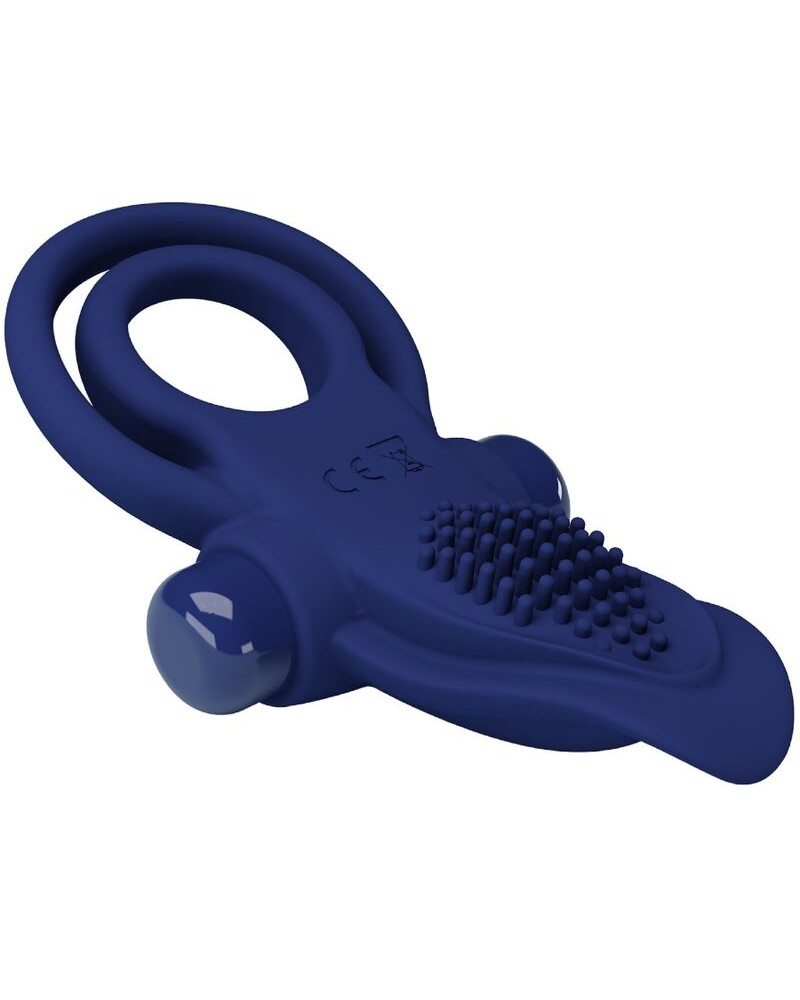 PRETTY LOVE - BRONSON ANELLO DOPPIO CON VIBRAZIONE BLU