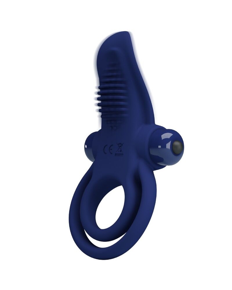 PRETTY LOVE - BRONSON ANELLO DOPPIO CON VIBRAZIONE BLU