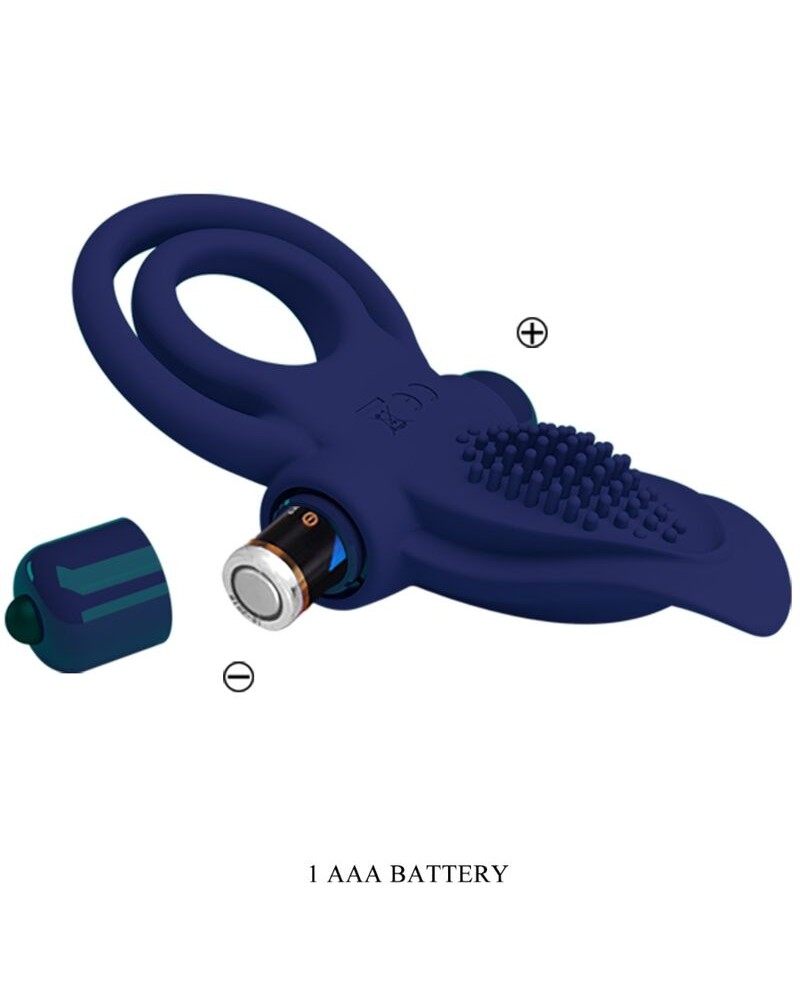 PRETTY LOVE - BRONSON ANELLO DOPPIO CON VIBRAZIONE BLU