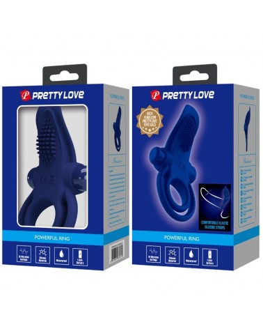PRETTY LOVE - BRONSON ANELLO DOPPIO CON VIBRAZIONE BLU