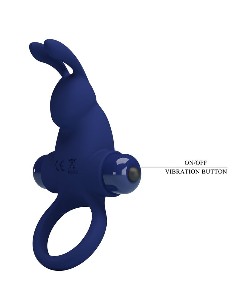 PRETTY LOVE - JIRO ANELLO CONIGLIO CON VIBRAZIONE BLU