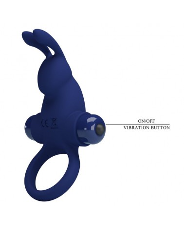 PRETTY LOVE - JIRO ANELLO CONIGLIO CON VIBRAZIONE BLU
