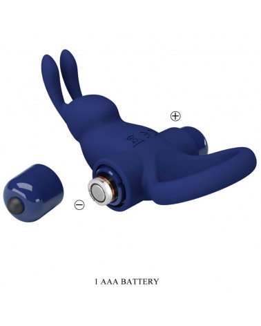 PRETTY LOVE - JIRO ANELLO CONIGLIO CON VIBRAZIONE BLU