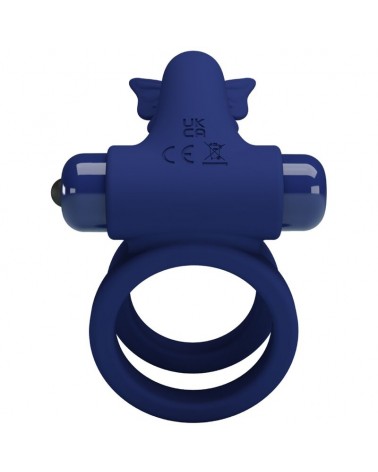PRETTY LOVE - JAMELE DOPPIO ANELLO CON VIBRAZIONE E STIMOLATORE FARFALLA BLU