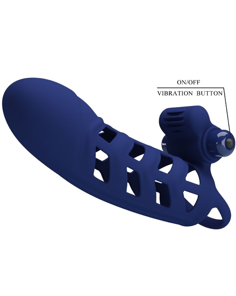 PRETTY LOVE - ALTAF ANELLO VIBRATORE CON GUAINA IN SILICONE BLU