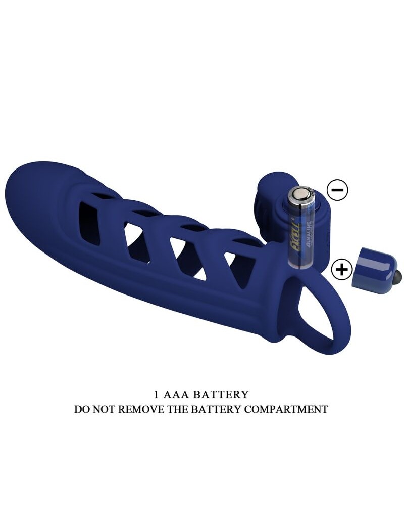 PRETTY LOVE - ALTAF ANELLO VIBRATORE CON GUAINA IN SILICONE BLU