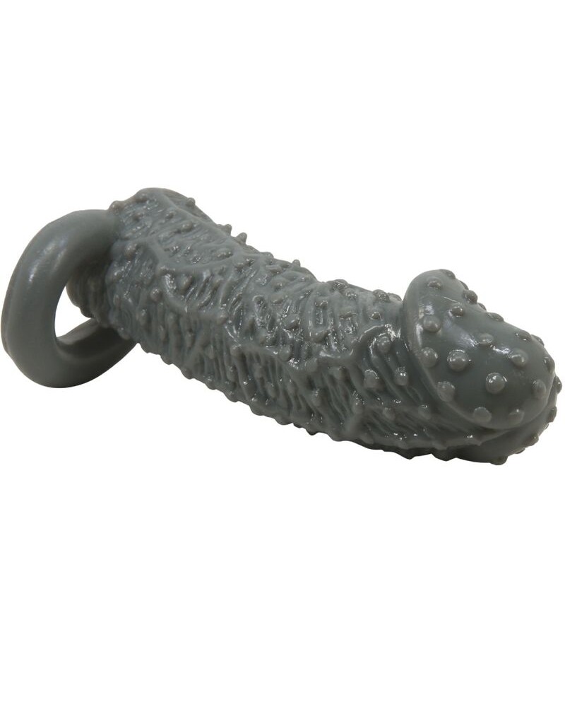 PRETTY LOVE - MODELLO REALISTICO DI INGRANDIMENTO E MANICA DI RITARDO PER IL PENE 2 GRIGIO