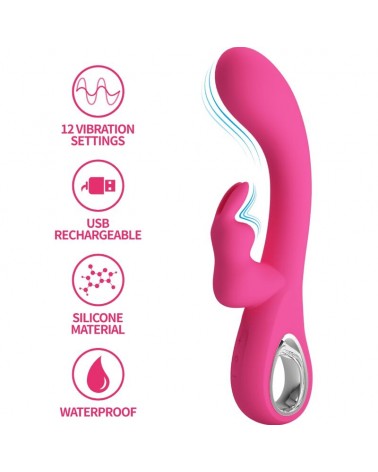 PRETTY LOVE - VIBRATORE NOVAK RABBIT 12 VIBRAZIONI ROSA