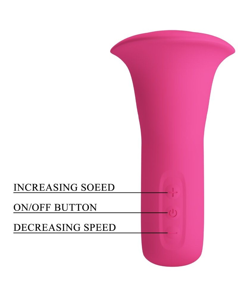 PRETTY LOVE - CLYDE VIBRATORE ORALE LINGUA VIBRANTE 12 VIBRAZIONI ROSA