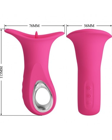 PRETTY LOVE - CLYDE VIBRATORE ORALE LINGUA VIBRANTE 12 VIBRAZIONI ROSA