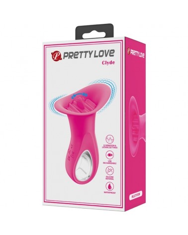 PRETTY LOVE - CLYDE VIBRATORE ORALE LINGUA VIBRANTE 12 VIBRAZIONI ROSA