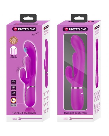 PRETTY LOVE - SHANIA VIBRATORE TRIPLO CONIGLIO MULTIFUNZIONE ROSA