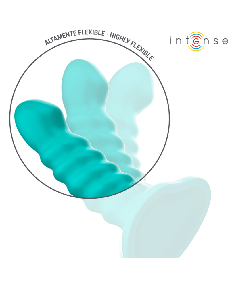 INTENSE - BUFFY VIBRATORE TAGLIA S DESIGN A SPIRALE 10 VIBRAZIONI TELECOMANDO BLU