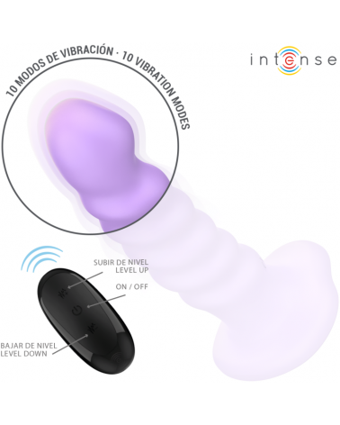 INTENSE - BRENDA VIBRATORE TAGLIA M DESIGN A SPIRALE 10 VIBRAZIONI TELECOMANDO VIOLA