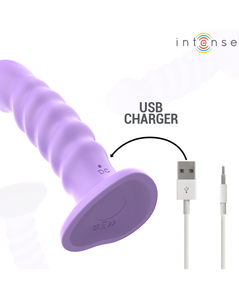 INTENSE - BRENDA VIBRATORE TAGLIA M DESIGN A SPIRALE 10 VIBRAZIONI TELECOMANDO VIOLA