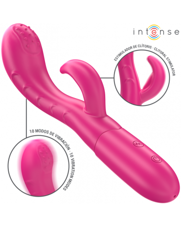 INTENSE - VIBRATORE AMARA CON LINGUA STIMOLANTE 10 VIBRAZIONI ROSA