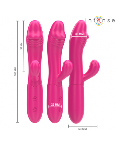 INTENSE - VIBRATORE FLESSIBILE IVY 10 VIBRAZIONI CON STIMOLAZIONE DELLA LINGUA ROSA