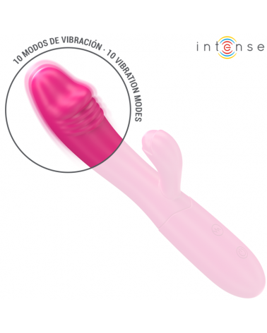 INTENSE - VIBRATORE FLESSIBILE IVY 10 VIBRAZIONI CON STIMOLAZIONE DELLA LINGUA ROSA