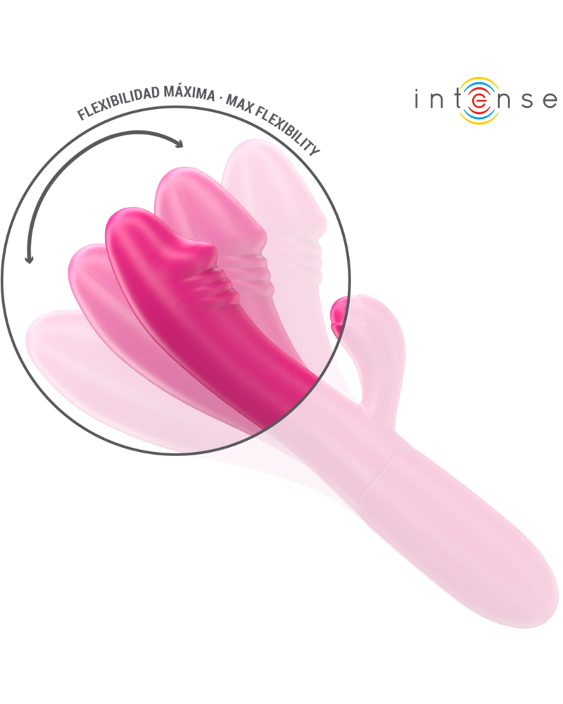 INTENSE - VIBRATORE FLESSIBILE IVY 10 VIBRAZIONI CON STIMOLAZIONE DELLA LINGUA ROSA