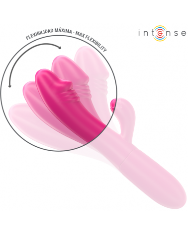 INTENSE - VIBRATORE FLESSIBILE IVY 10 VIBRAZIONI CON STIMOLAZIONE DELLA LINGUA ROSA