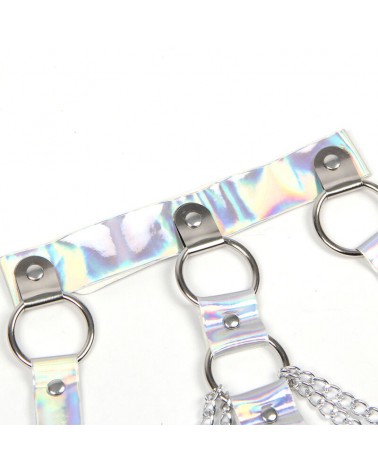 SUBBLIME - 953737 IMBRACATURA PETTORALE CON ANELLI E CATENE ARGENTO TAGLIA UNICA