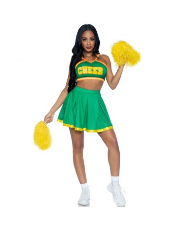 LEG AVENUE - COSTUME CHEERLEADER VERDE M/L