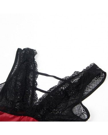 SUBBLIME - 954420 ABITO BONDAGE IN PIZZO NERO S/M