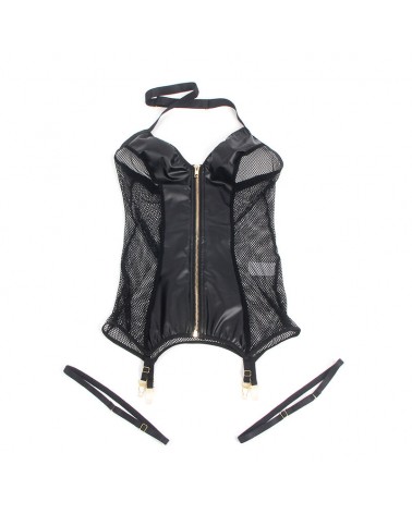 SUBBLIME - 954444 ABITO SEXY IN RETE PELLE NERO S/M