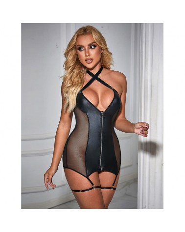 SUBBLIME - 954444 ABITO SEXY IN RETE PELLE NERO S/M