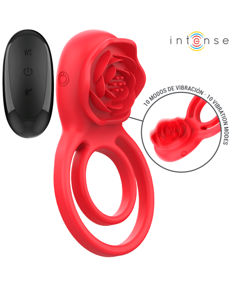 INTENSE - GAIL STIMOLATORE ROSE 10 VIBRAZIONI ROSSO TELECOMANDO