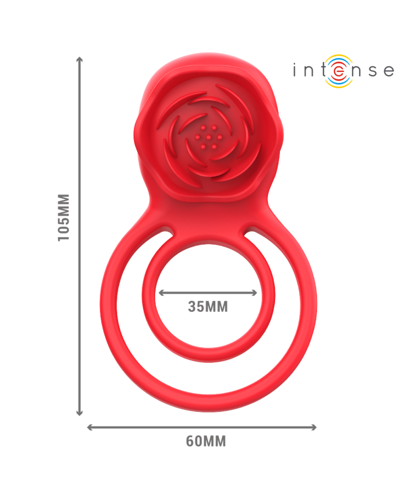 INTENSE - GAIL STIMOLATORE ROSE 10 VIBRAZIONI ROSSO TELECOMANDO