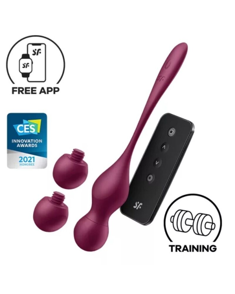 SATISFYER - LOVE BIRDS VARY SFERE VIBRANTI APP GRATUITA WINE ROSSO