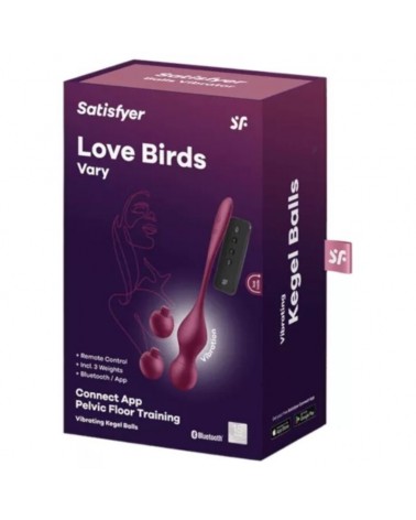 SATISFYER - LOVE BIRDS VARY SFERE VIBRANTI APP GRATUITA WINE ROSSO